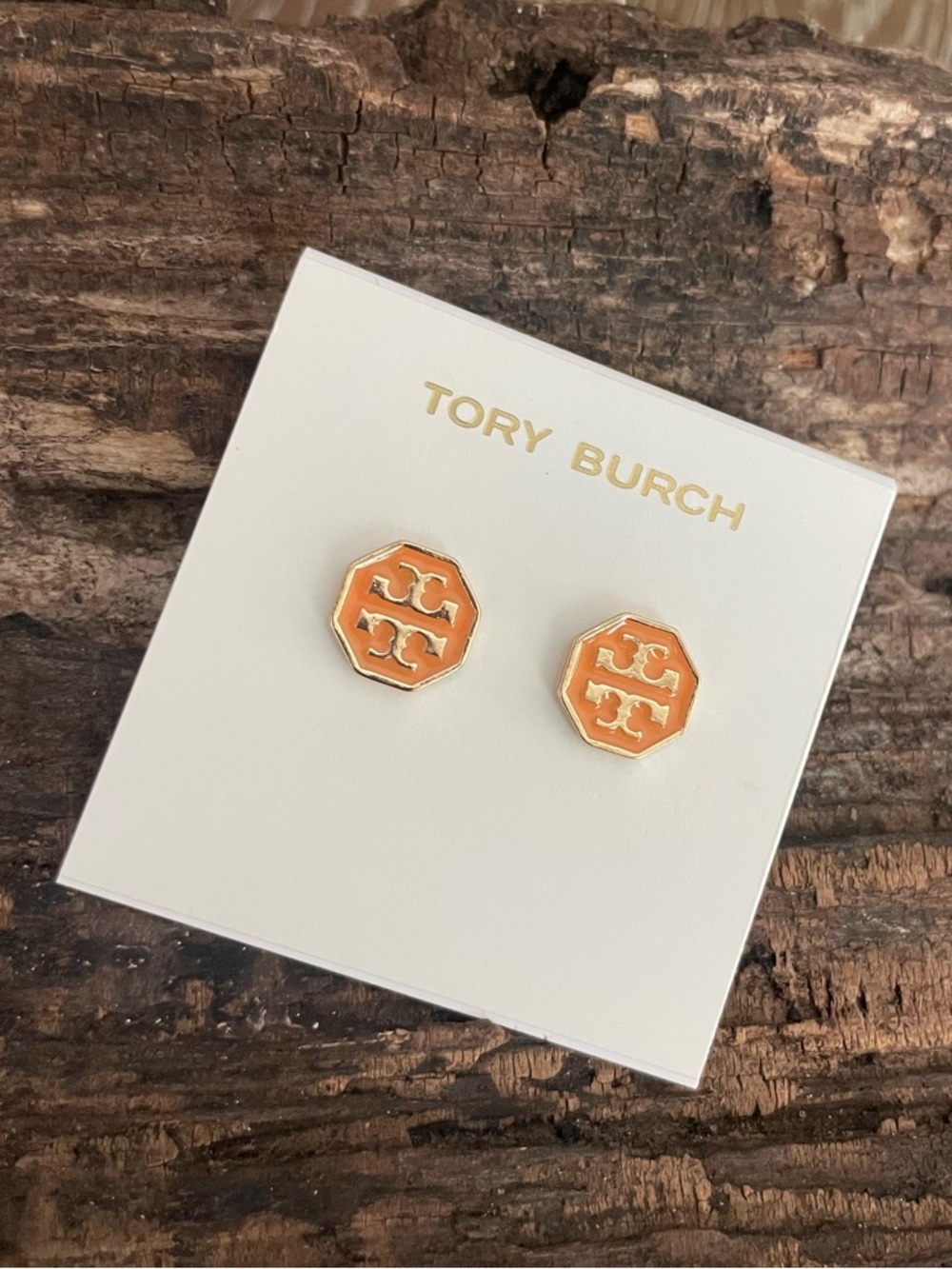 Tory Burch Logo Stud Earrings